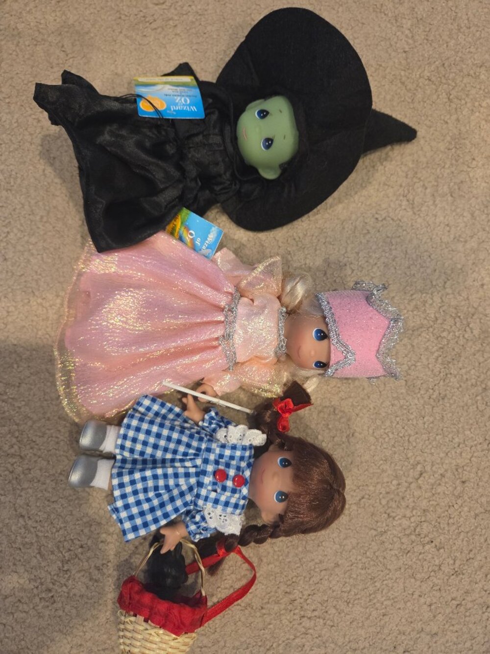 Precious Moments NWT Wicked Glinda Elphaba Dorothy Wizard Of Oz Dolls Set